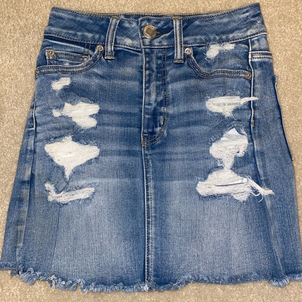 American Eagle High Waisted Jean Skirt